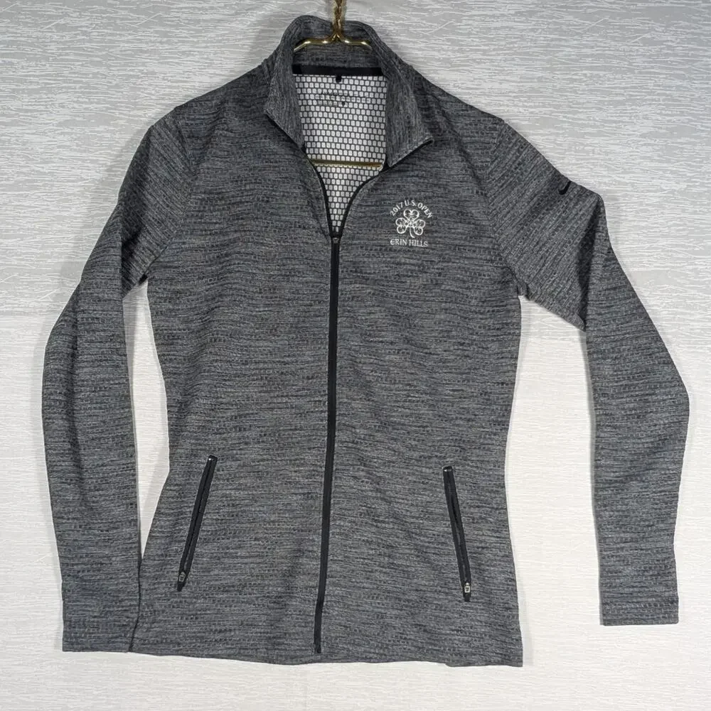 Nike Golf US Open Erin Hills Jacket Womens Large Grey Golf Jacket